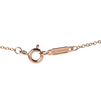 Tiffany 18K Rose Gold Diamond .18ct Solitaire Pendant Necklace 4 of 5