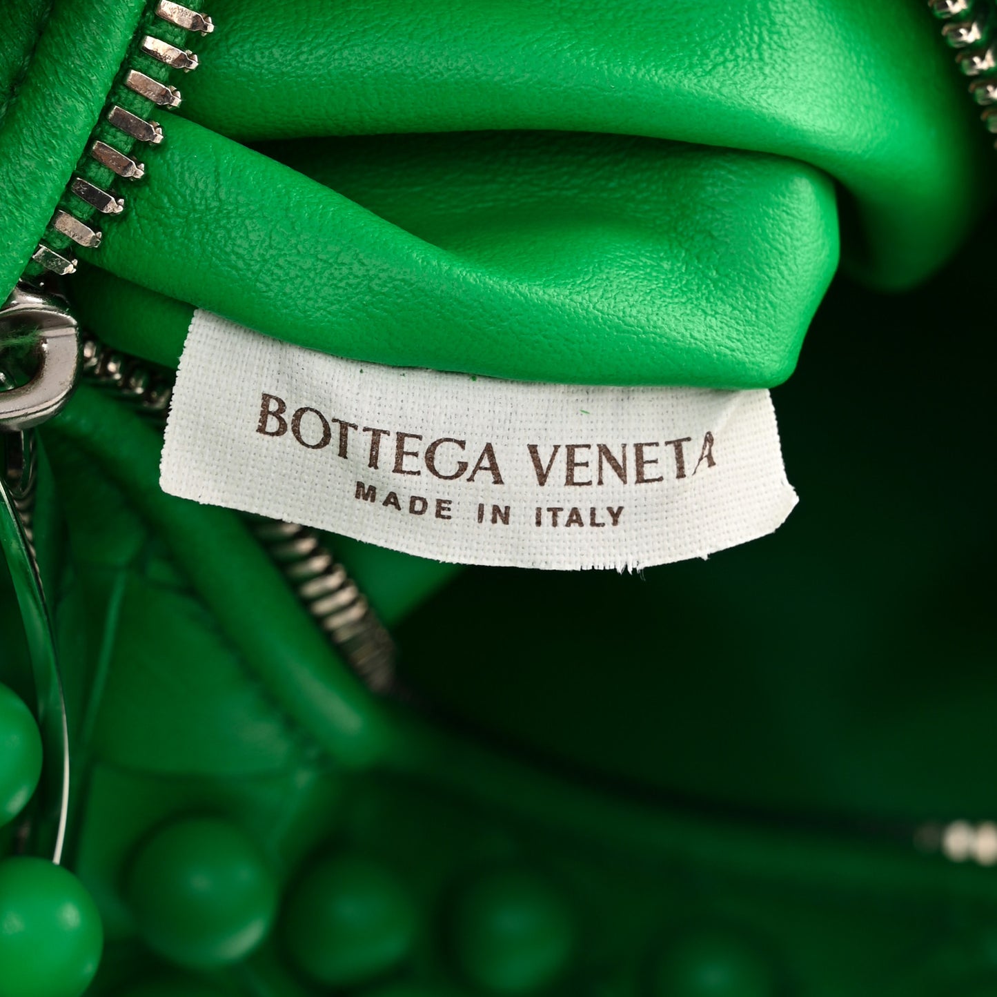Nappa Studded Intrecciato Mini Jodie Parakeet