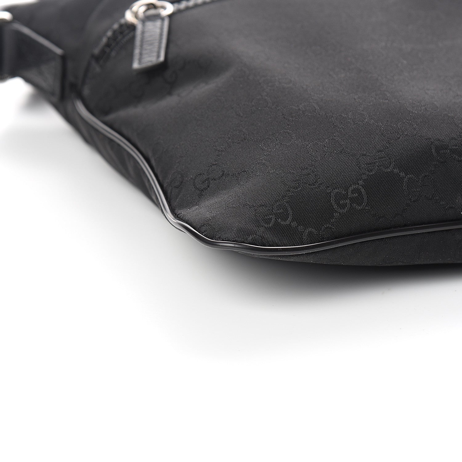 Gucci Nylon Monogram Small Flat Messenger Bag Black 7 of 9