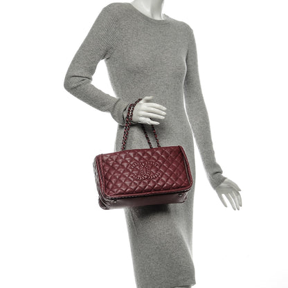 Chanel Calfskin Quilted Small Istanbul Tote Light Burgundy 2 of 7