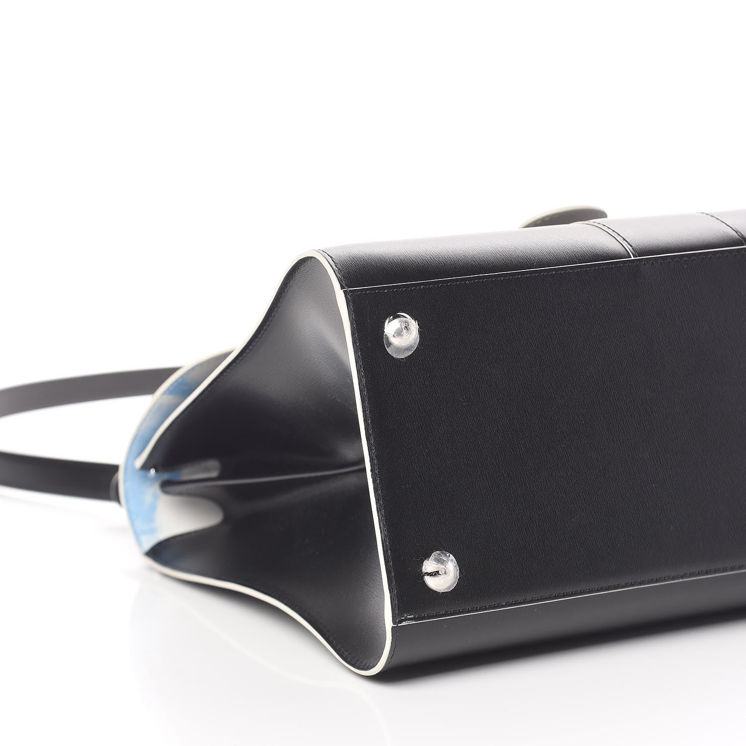 Delvaux Box Calfskin Ribbons Dans Les Nuages MM Brillant Satchel Black 6 of 10
