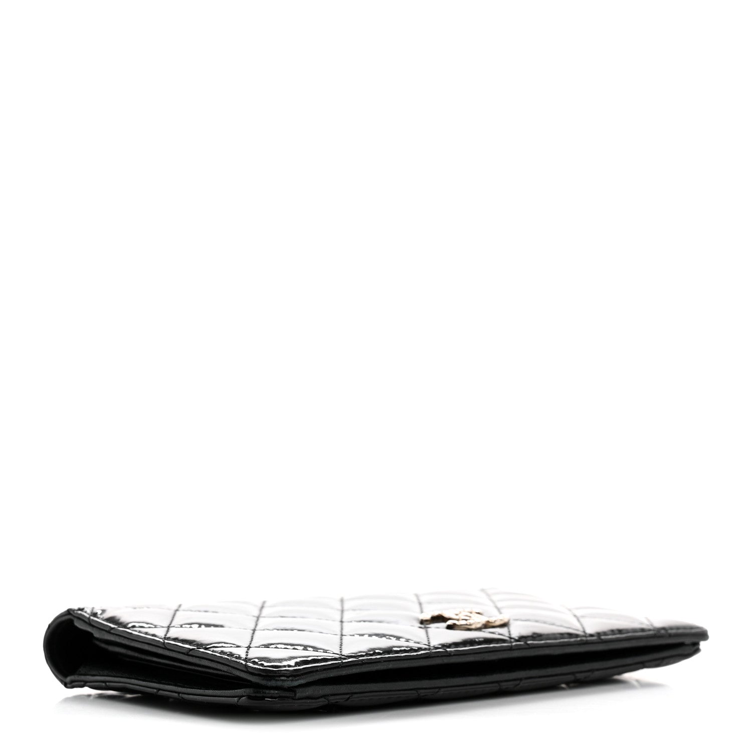 Chanel Patent Quilted Brilliant Yen Wallet Black 4 of 12