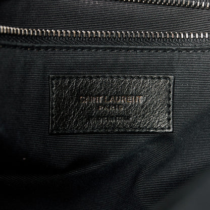 Saint Laurent Crinkled Calfskin Matelasse Monogram Medium Niki Chain Satchel Storm 7 of 12