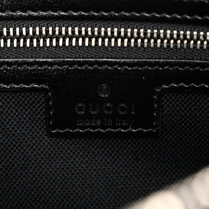 Gucci GG Supreme Monogram Azalea Calfskin Retro Interlocking G Wristlet Shoulder Bag Black 6 of 9