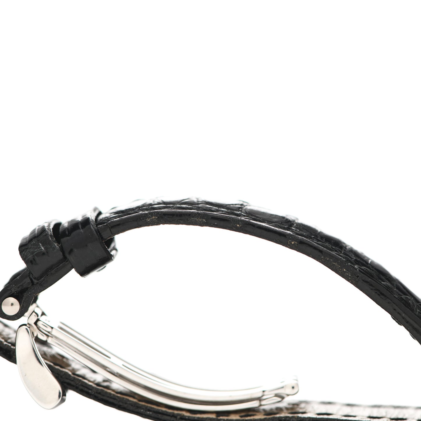 18K White Gold Alligator 21mm Edward Piguet Quartz Watch Black 67324BC.OO.D001CR.01