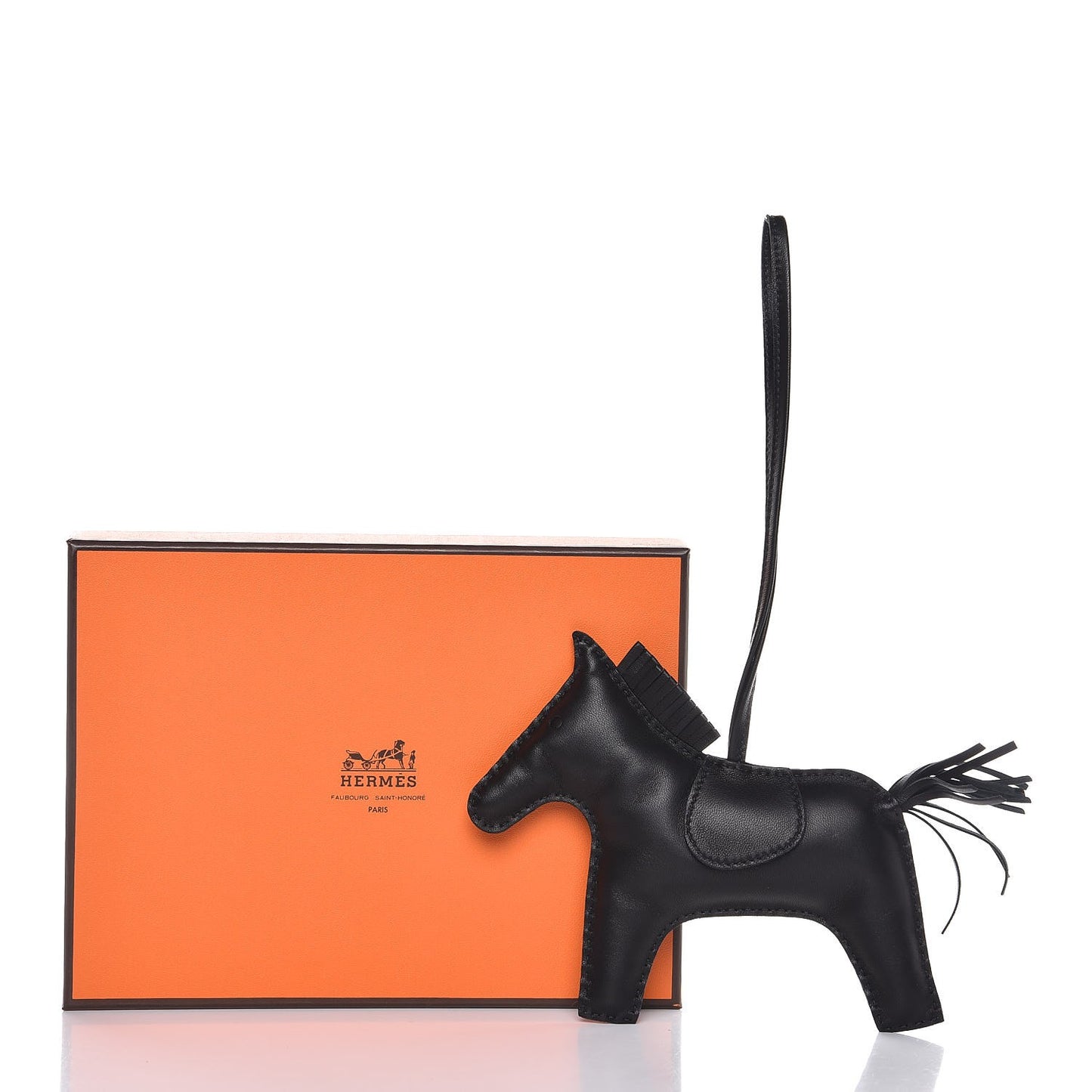 Milo Lambskin Grigri Rodeo Horse Bag Charm GM So Black