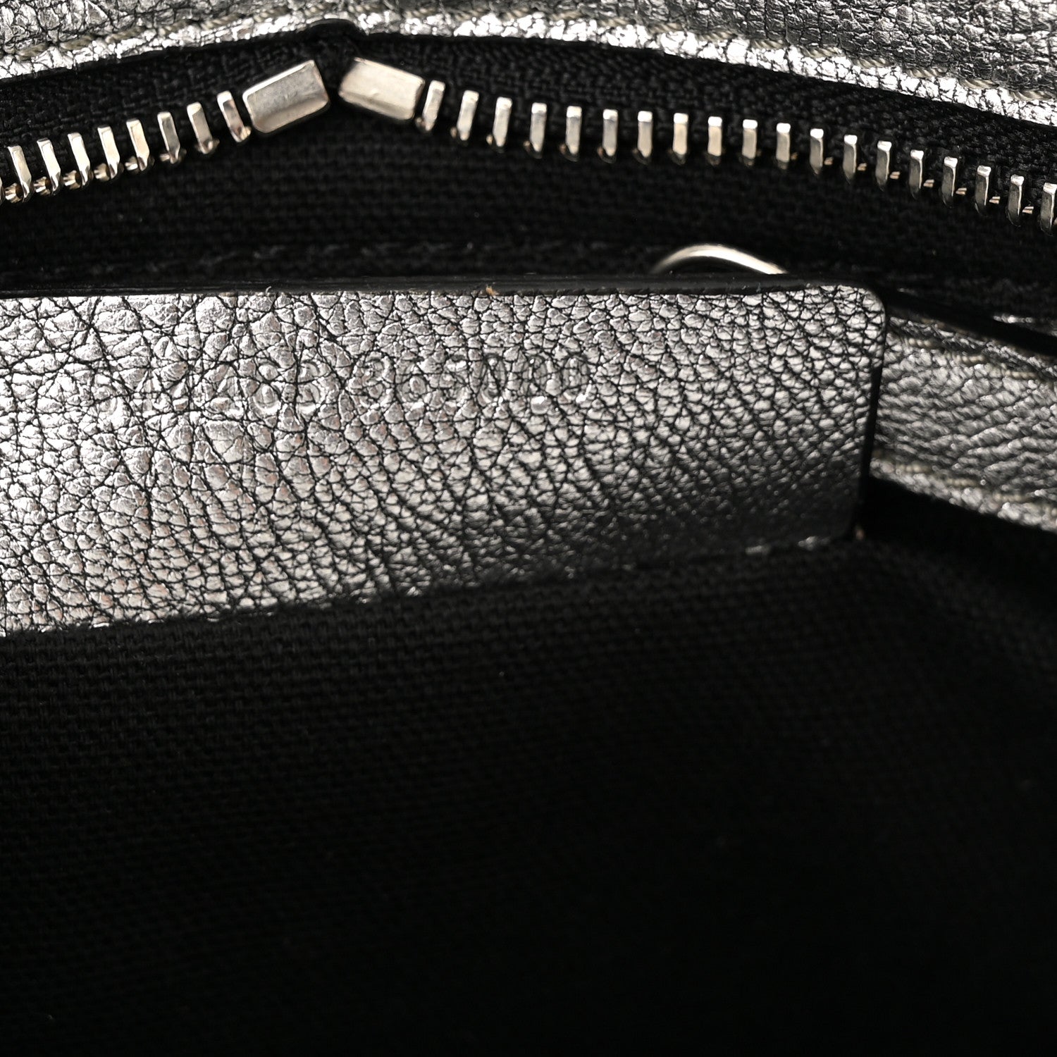 Alexander McQueen Metallic Pebbled Calfskin Mini Padlock Tote Silver 7 of 12
