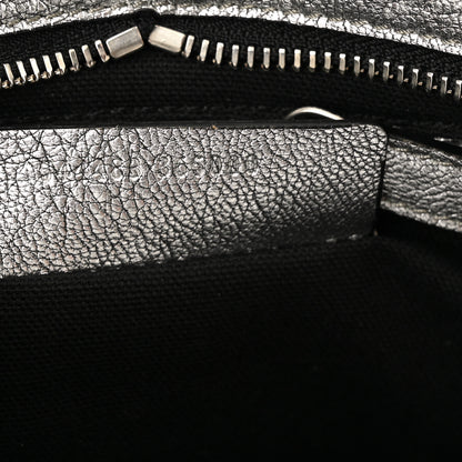 Alexander McQueen Metallic Pebbled Calfskin Mini Padlock Tote Silver 7 of 12