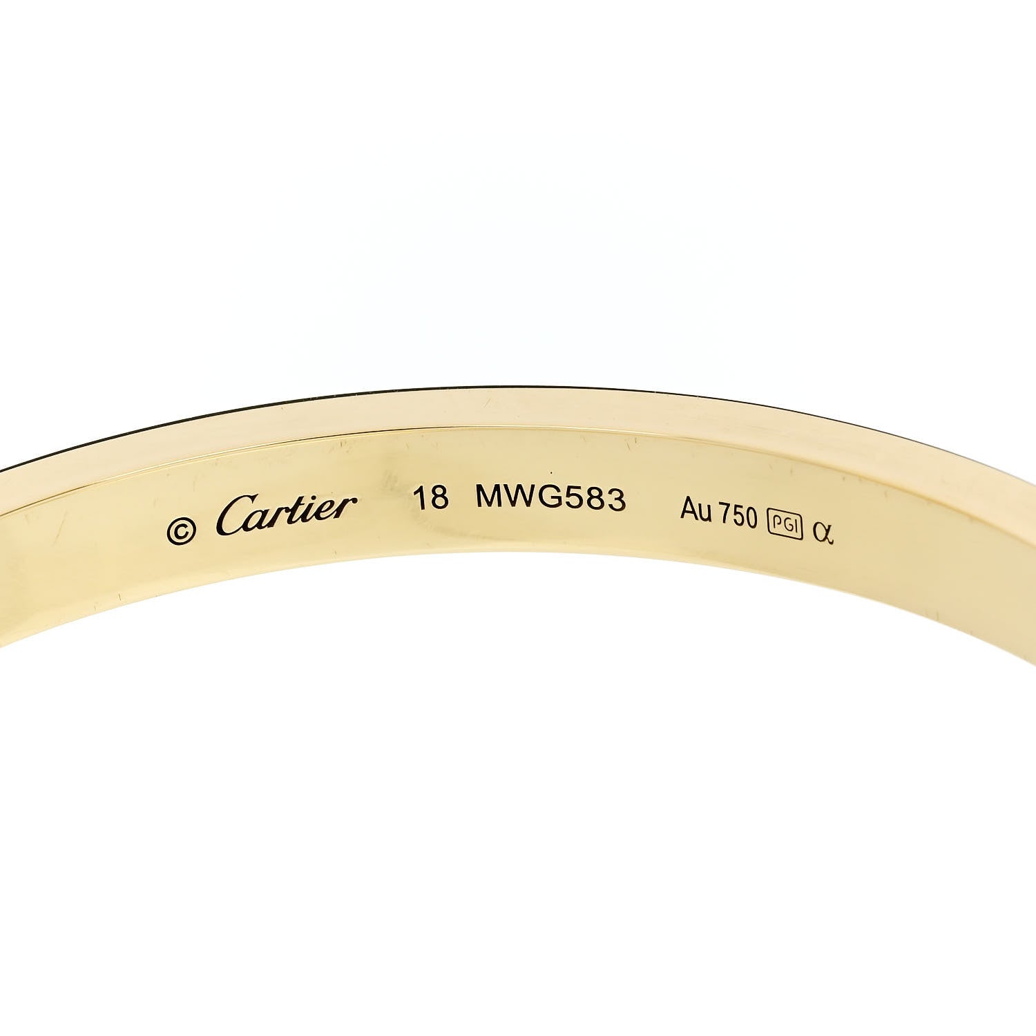 Cartier 18K Yellow Gold Diamond LOVE Paved Bracelet 18 5 of 8