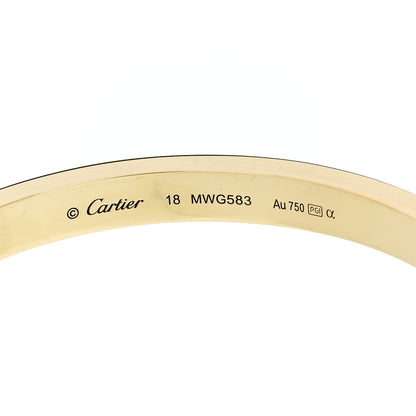 Cartier 18K Yellow Gold Diamond LOVE Paved Bracelet 18 5 of 8