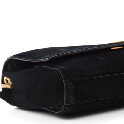 Saint Laurent Smooth Calfskin Suede Medium Reversible Monogram Kate Satchel Black 6 of 10