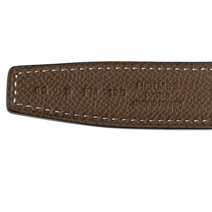 Hermes Swift Epsom 24mm Mini Constance H Belt 85 34 Black Etoupe 7 of 8