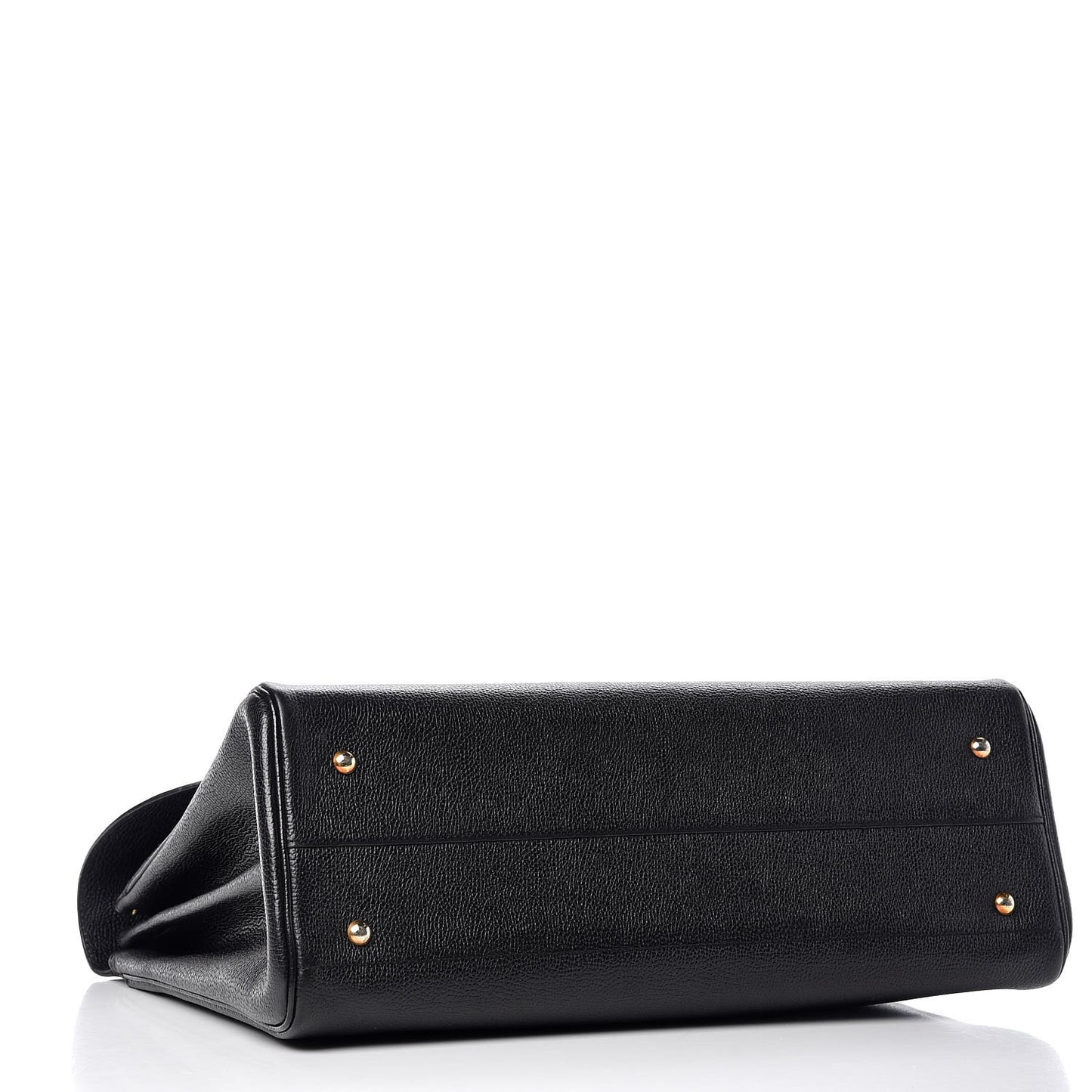 Grained Calfskin Brillant Briefcase Black