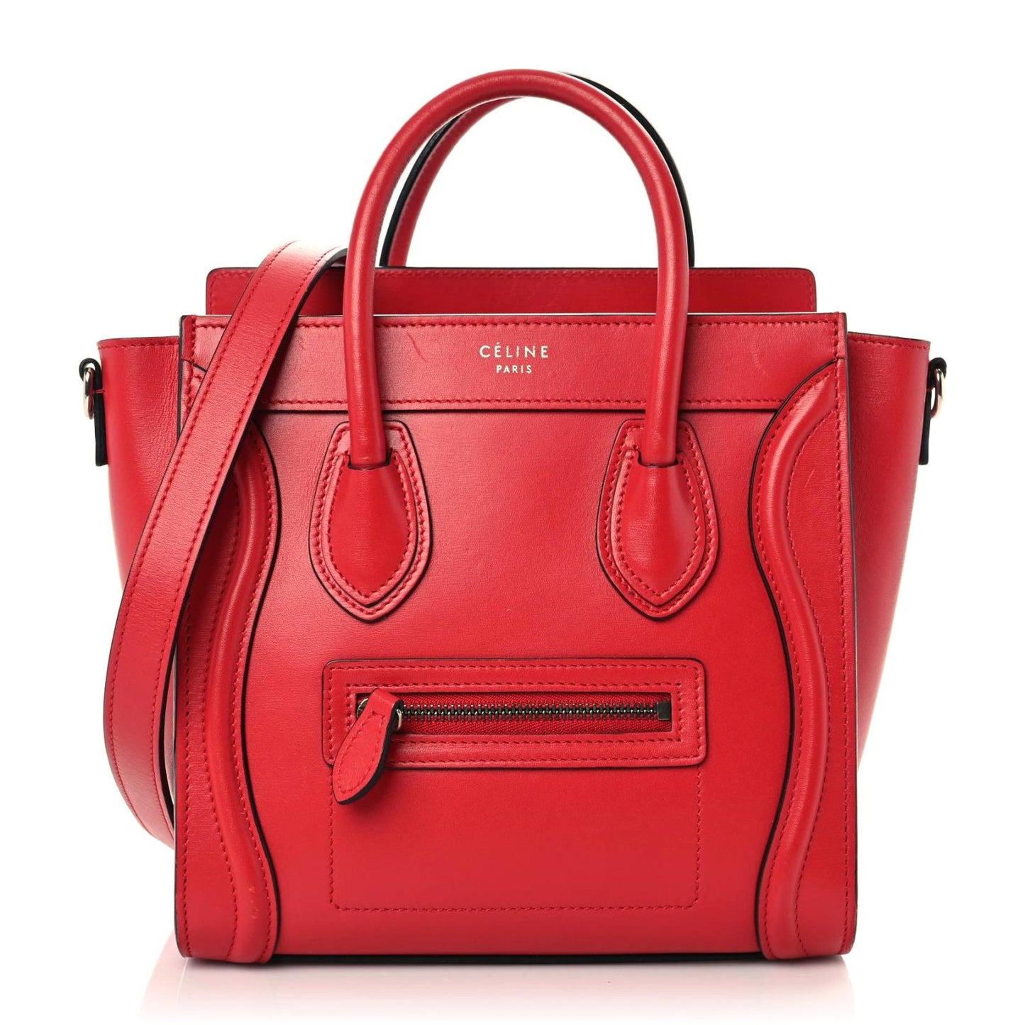 Smooth Calfskin Nano Luggage Red