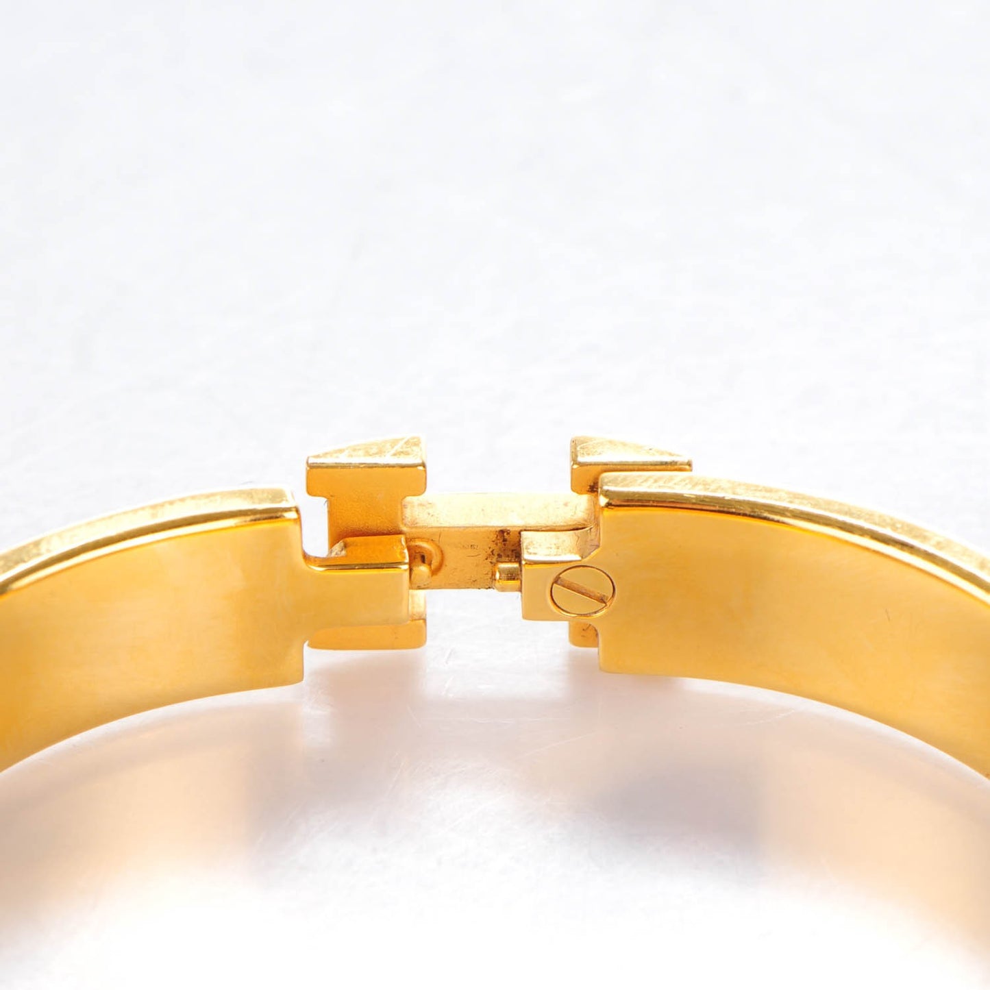 Enamel Clic Clac H Narrow Bracelet GM Rouge