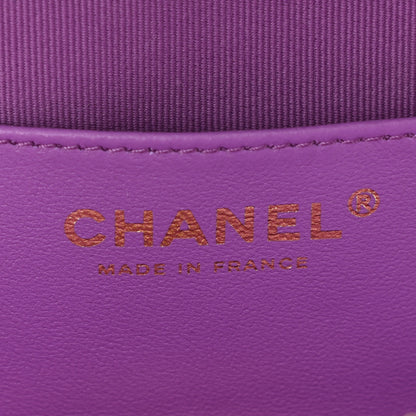 Chanel Lambskin Quilted CC In Love Heart Bag Purple 7 of 10
