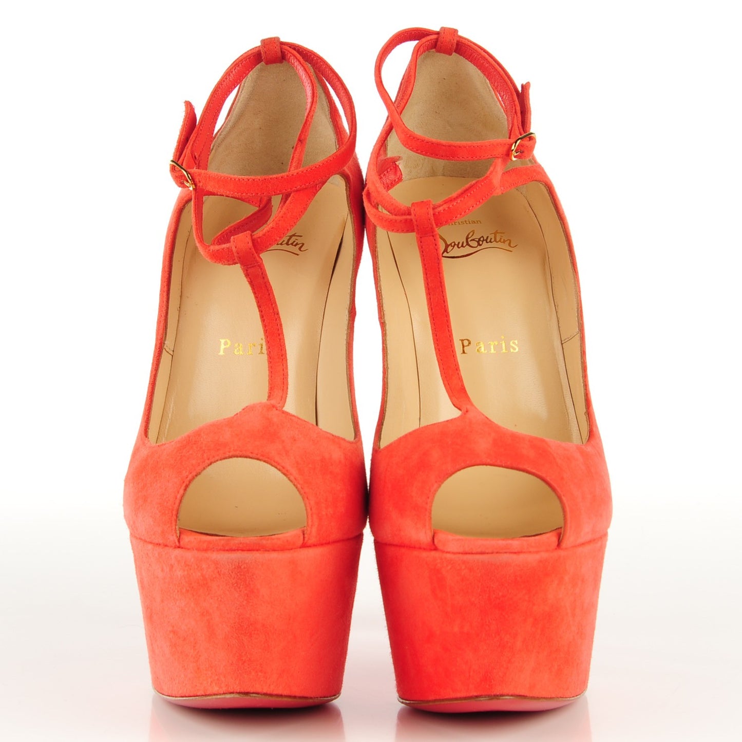 Suede Talitha 160 Platform Peep Toe Pumps 38.5 Poppy