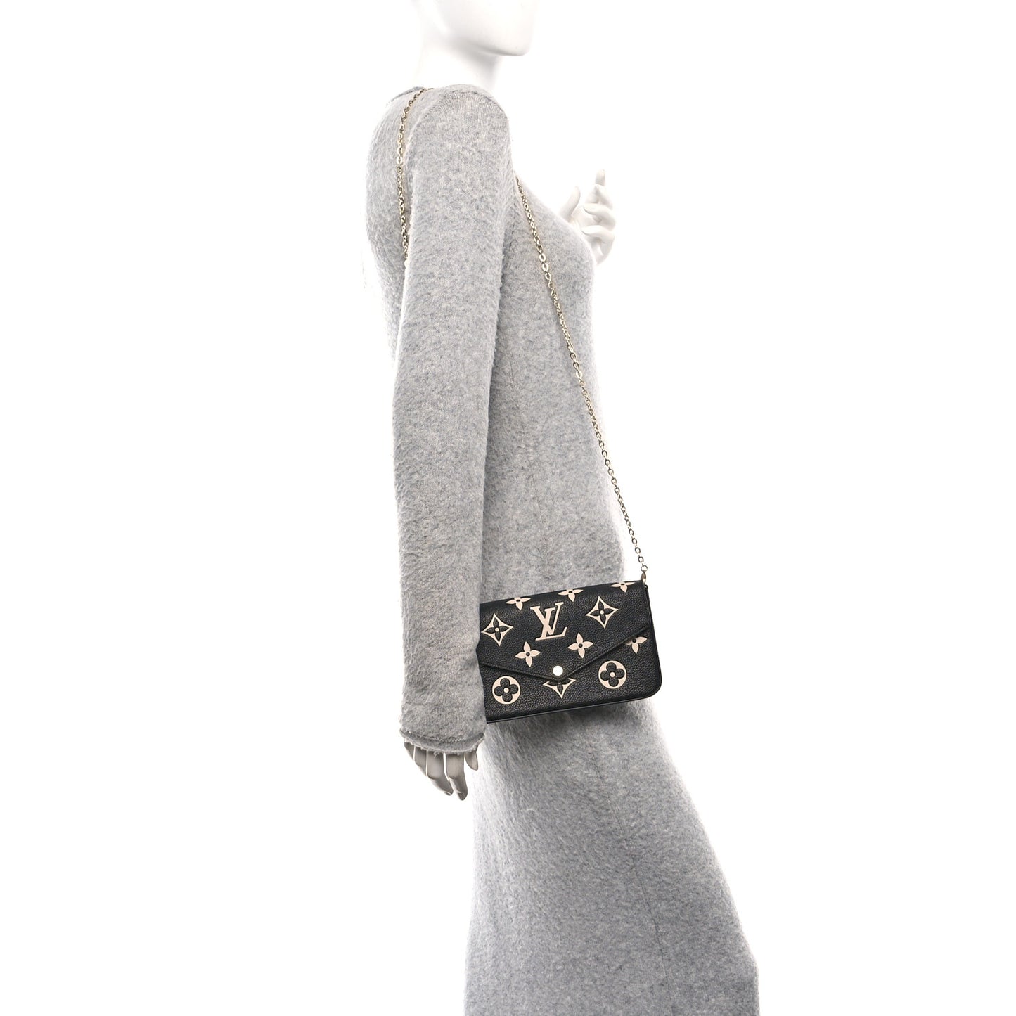 Empreinte Monogram Giant Felicie Pochette Black Beige