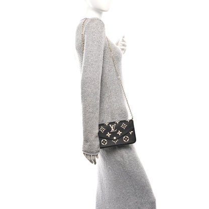 Louis Vuitton Empreinte Monogram Giant Felicie Pochette Black Beige 3 of 23