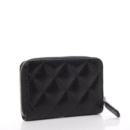 Chanel Caviar Quilted Zip Coin Purse Black 3 of 8