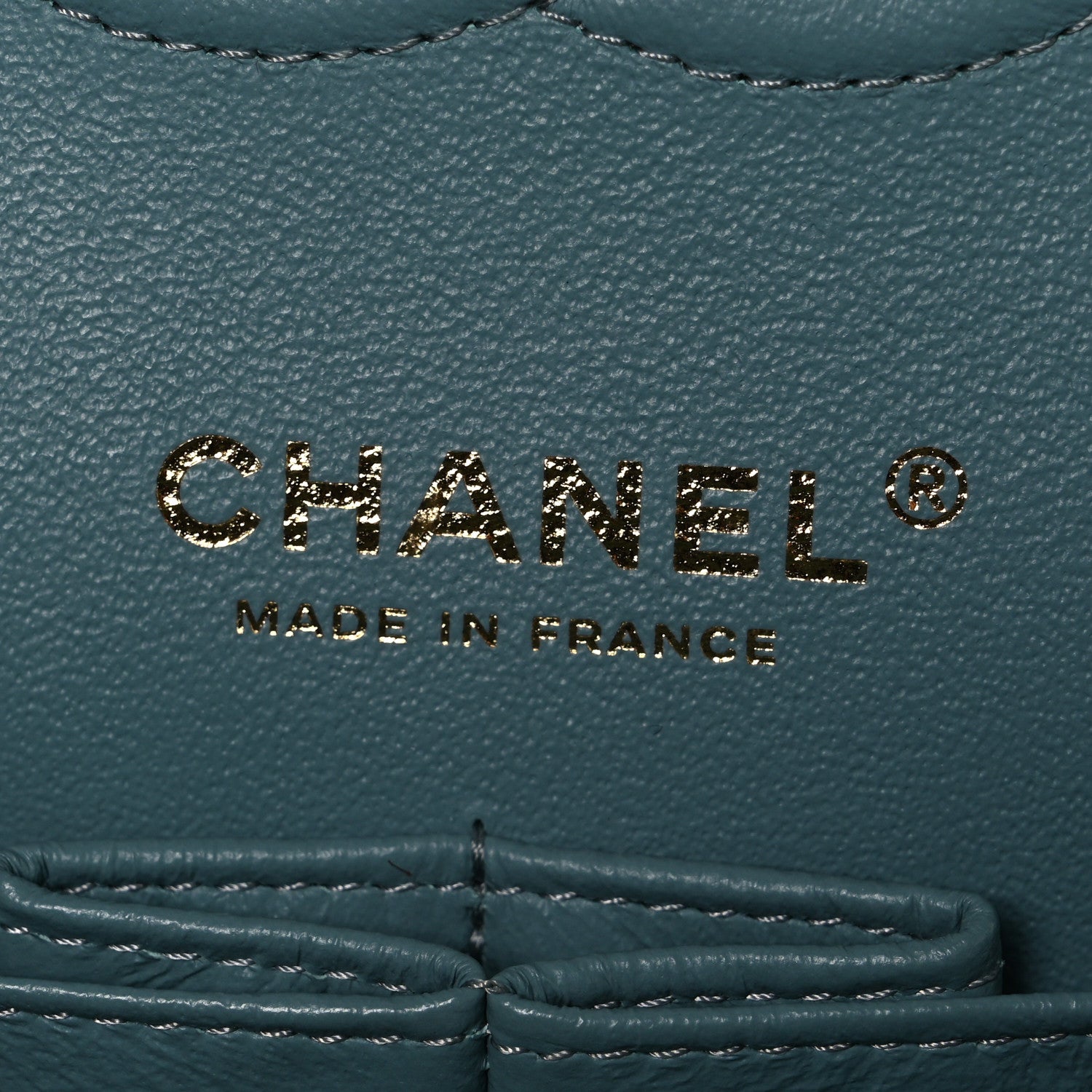 Chanel Iridescent Caviar Quilted Medium Double Flap Light Blue 6 of 10