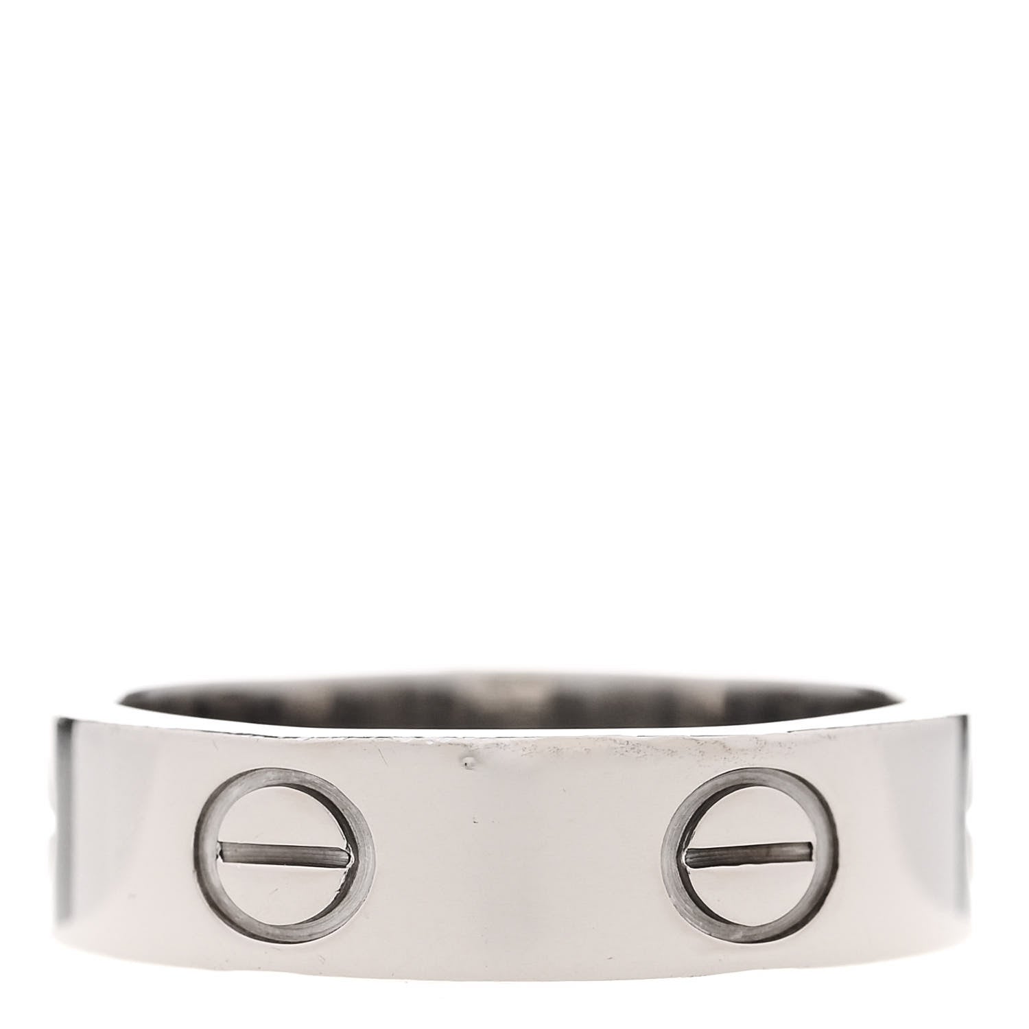 Cartier 18K White Gold 5.5mm LOVE Ring 56 7.5 3 of 5