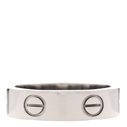 Cartier 18K White Gold 5.5mm LOVE Ring 56 7.5 3 of 5