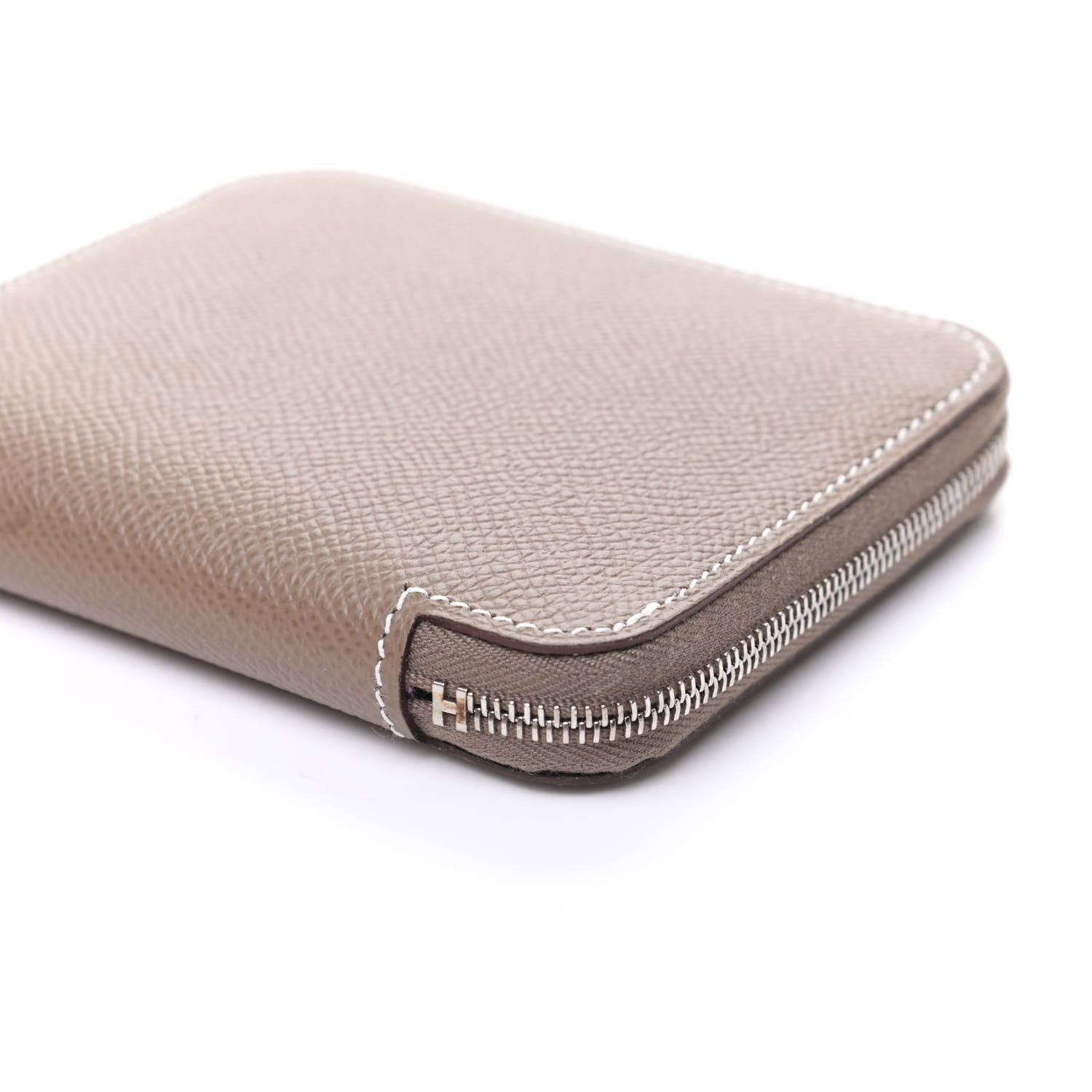 Hermes Epsom Silk'in Compact Wallet Etoupe 9 of 10
