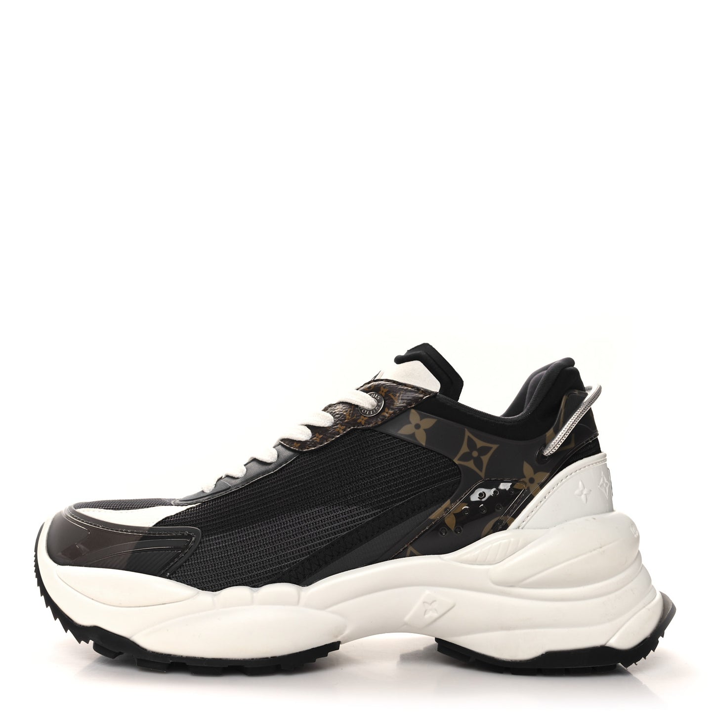 Monogram Calfskin Run 55 Sneakers 40 Black