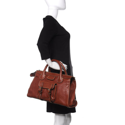 Chloe Calfskin Edith Satchel Ecureil Brown 2 of 11