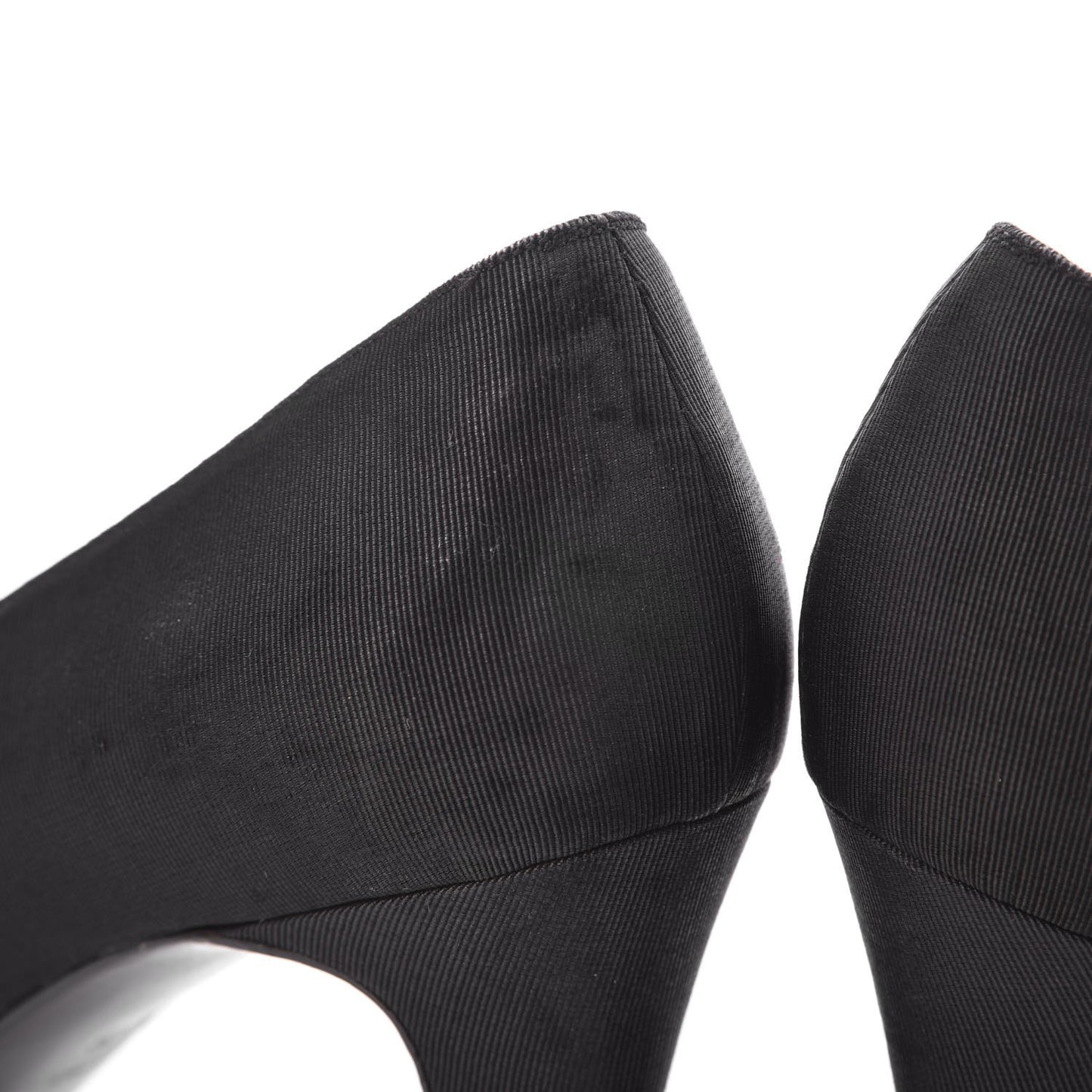 Grosgrain Cap Toe Pumps 37.5 Black