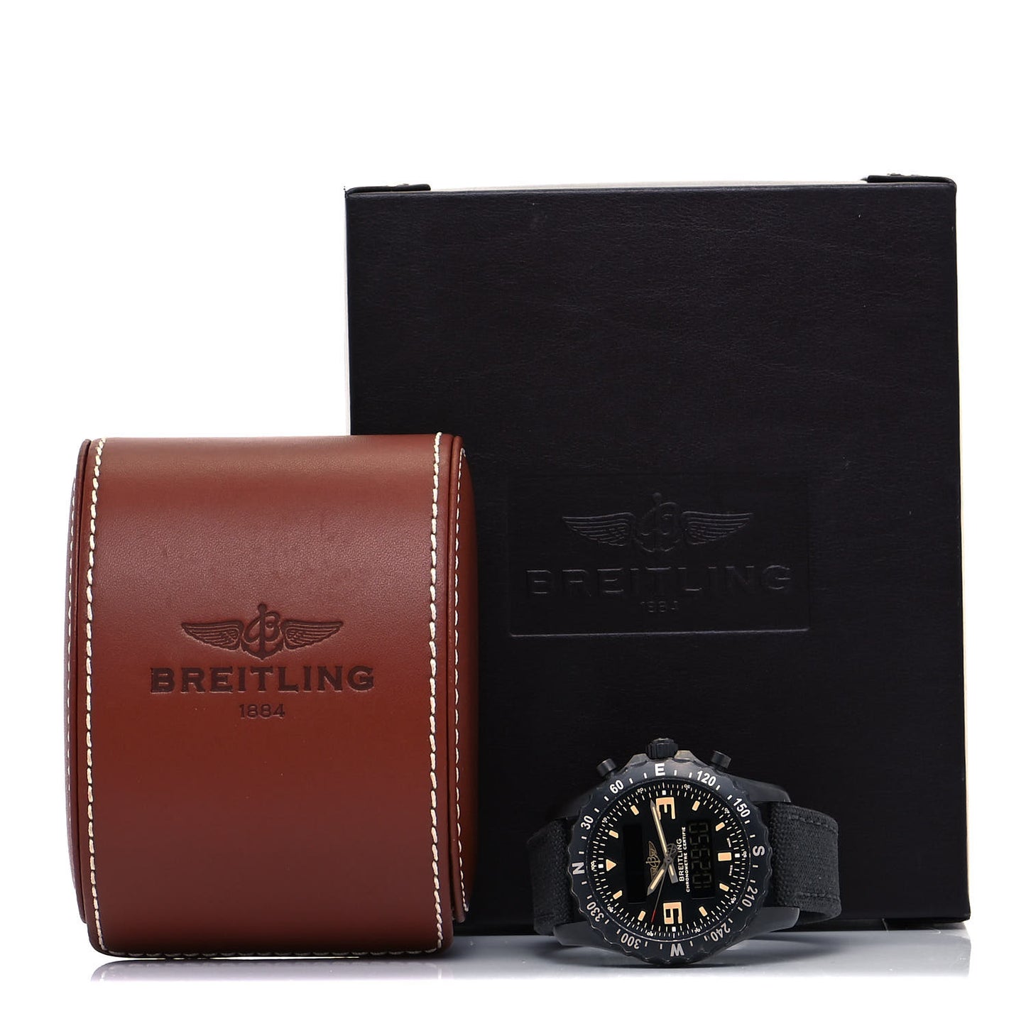 Black Steel Nylon 48mm Aerospace Military GMT Alarm Quartz Watch Black M78366