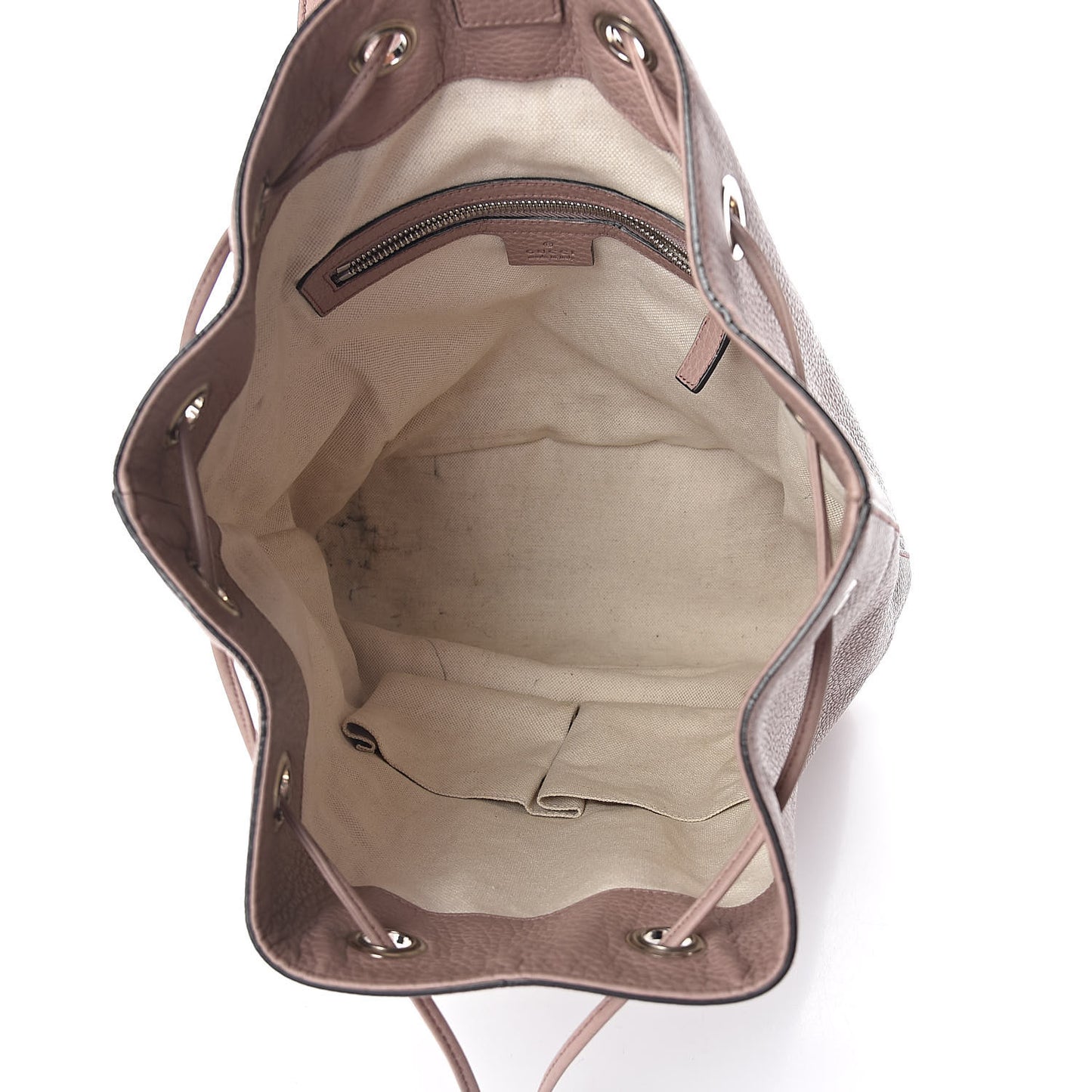 Pebbled Calfskin Small Soho Drawstring Backpack Pink