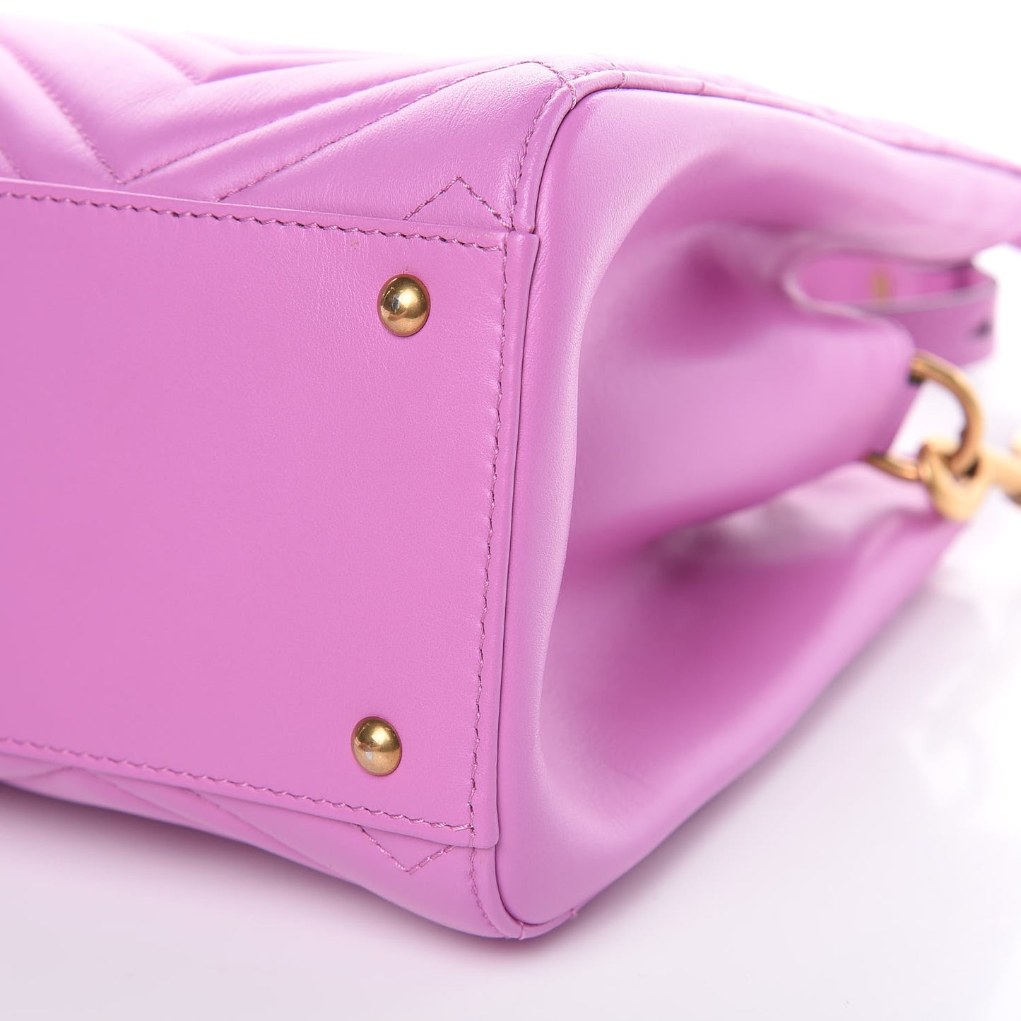 Calfskin Matelasse Small GG Marmont Tote Candy Mousse