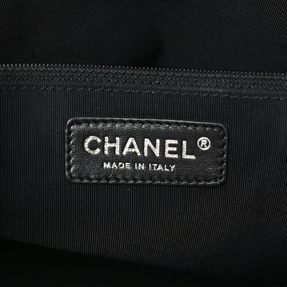 Chanel Patent Quilted Grand Shopping Tote GST Black 7 of 10