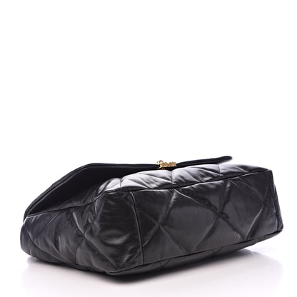 Chanel Goatskin Quilted Maxi 19 Flap Black 4 of 11