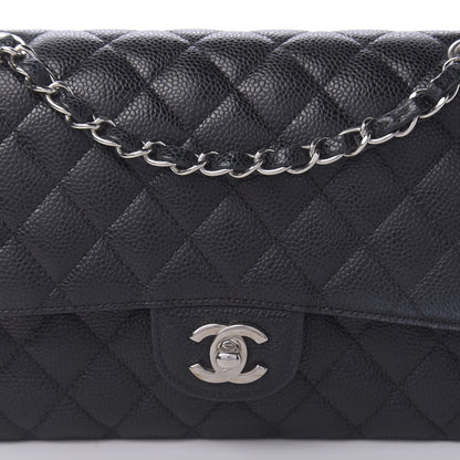 Chanel Caviar Quilted Medium Double Flap Black 10 of 11