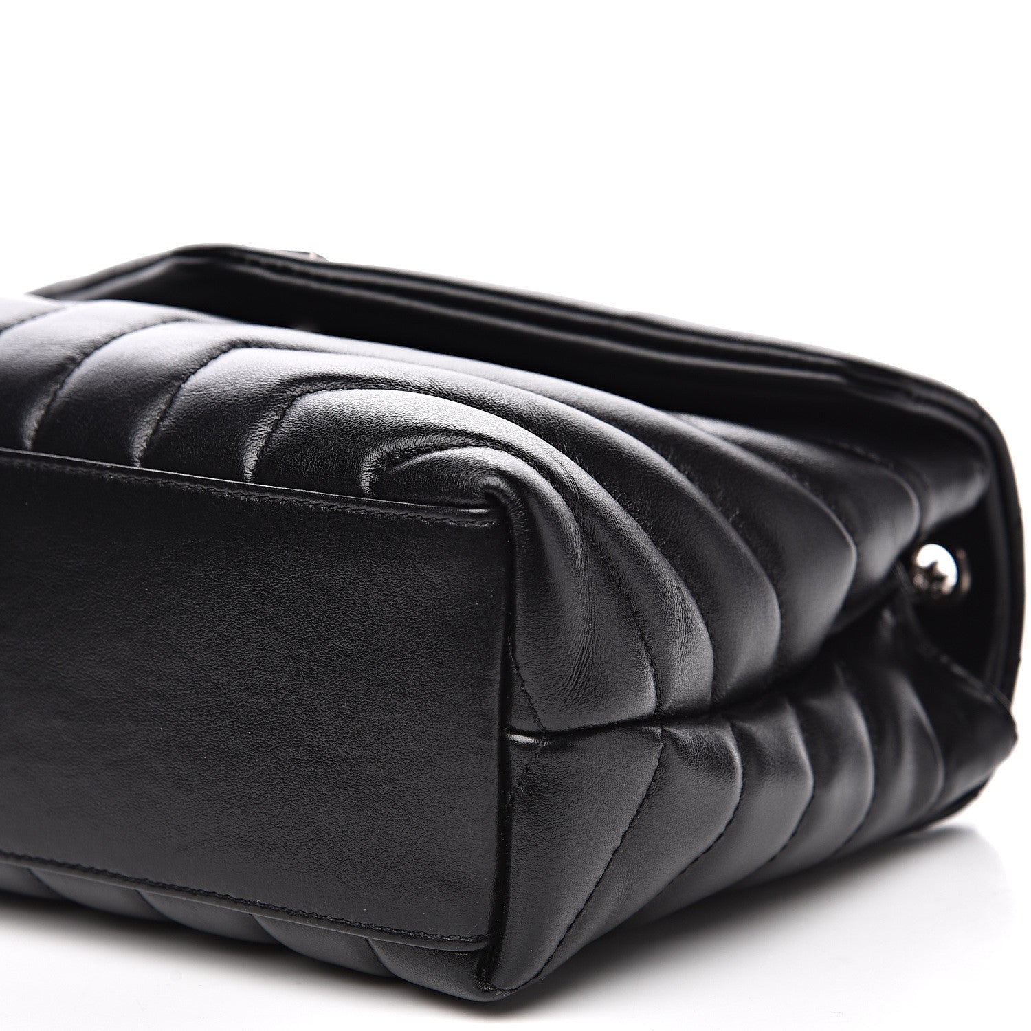 Saint Laurent Calfskin Y Quilted Monogram Small Loulou Chain Satchel Black 9 of 9