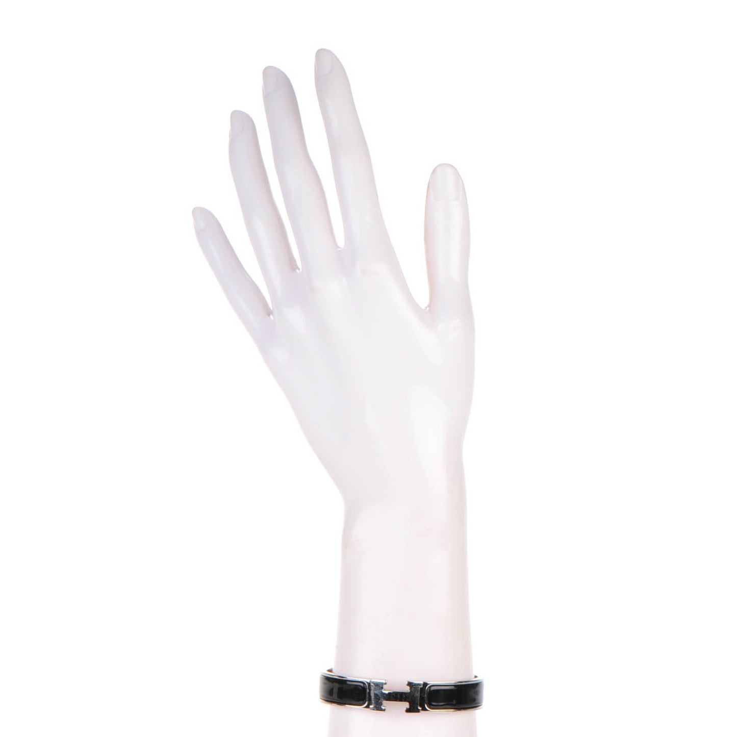 Enamel Narrow Clic Clac H Bracelet PM Black