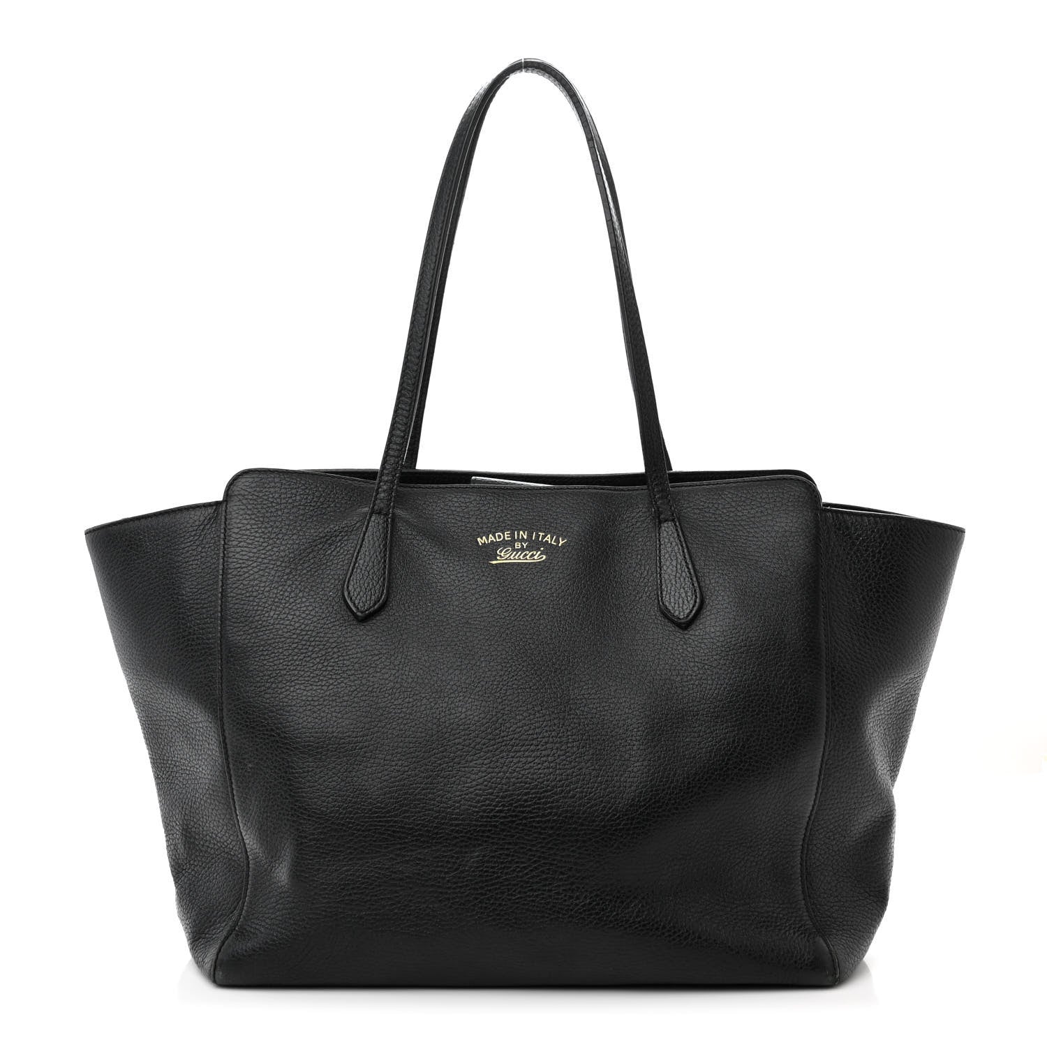 Gucci Pebbled Calfskin Medium Swing Tote Black 1 of 21