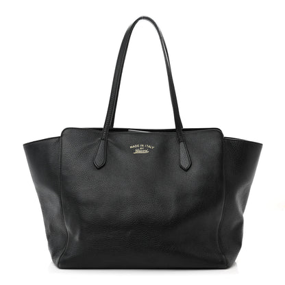 Gucci Pebbled Calfskin Medium Swing Tote Black 1 of 21