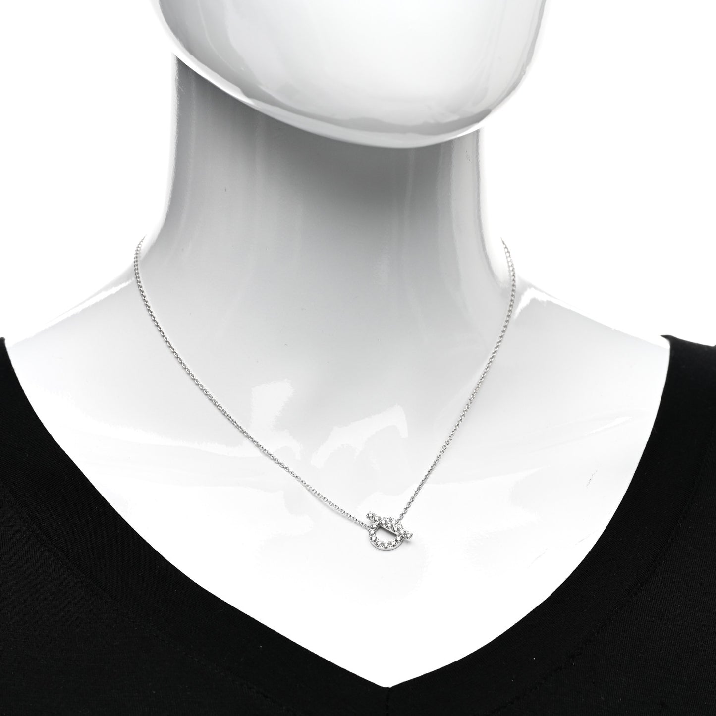 18K White Gold Diamond Finesse Pendant Necklace
