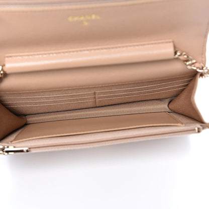 Chanel Caviar Quilted Wallet On Chain WOC Beige 5 of 12