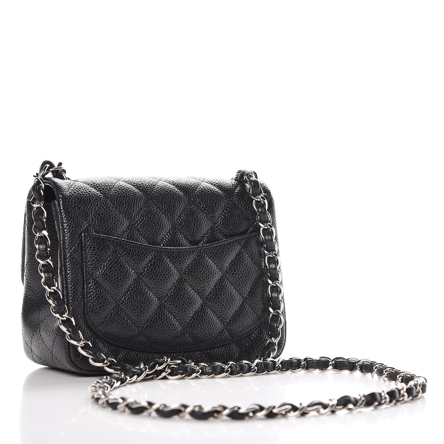 Caviar Quilted Mini Square Flap Black