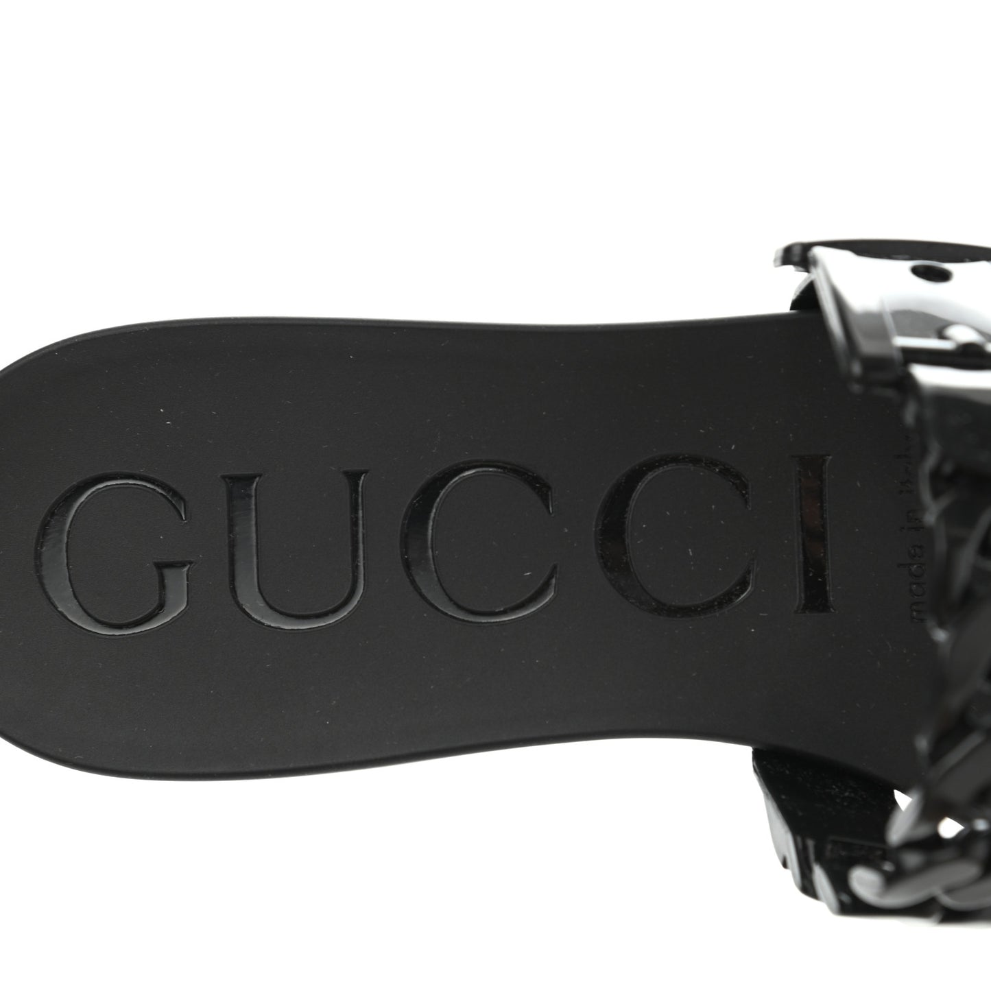 Rubber Womens Slide Sandals 38 Black
