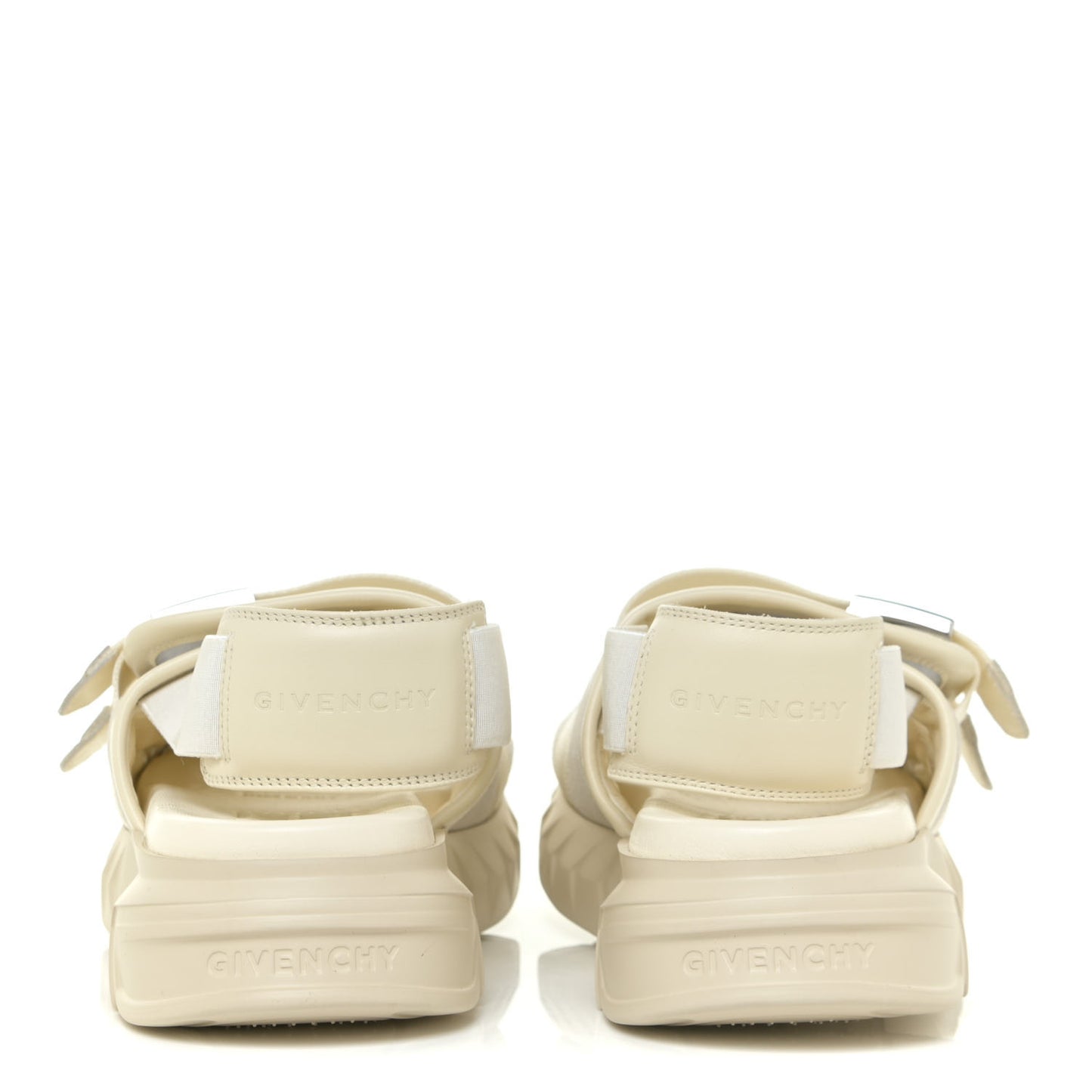 Calfskin Rubber Marshmallow Strap Sandals 37 Off White