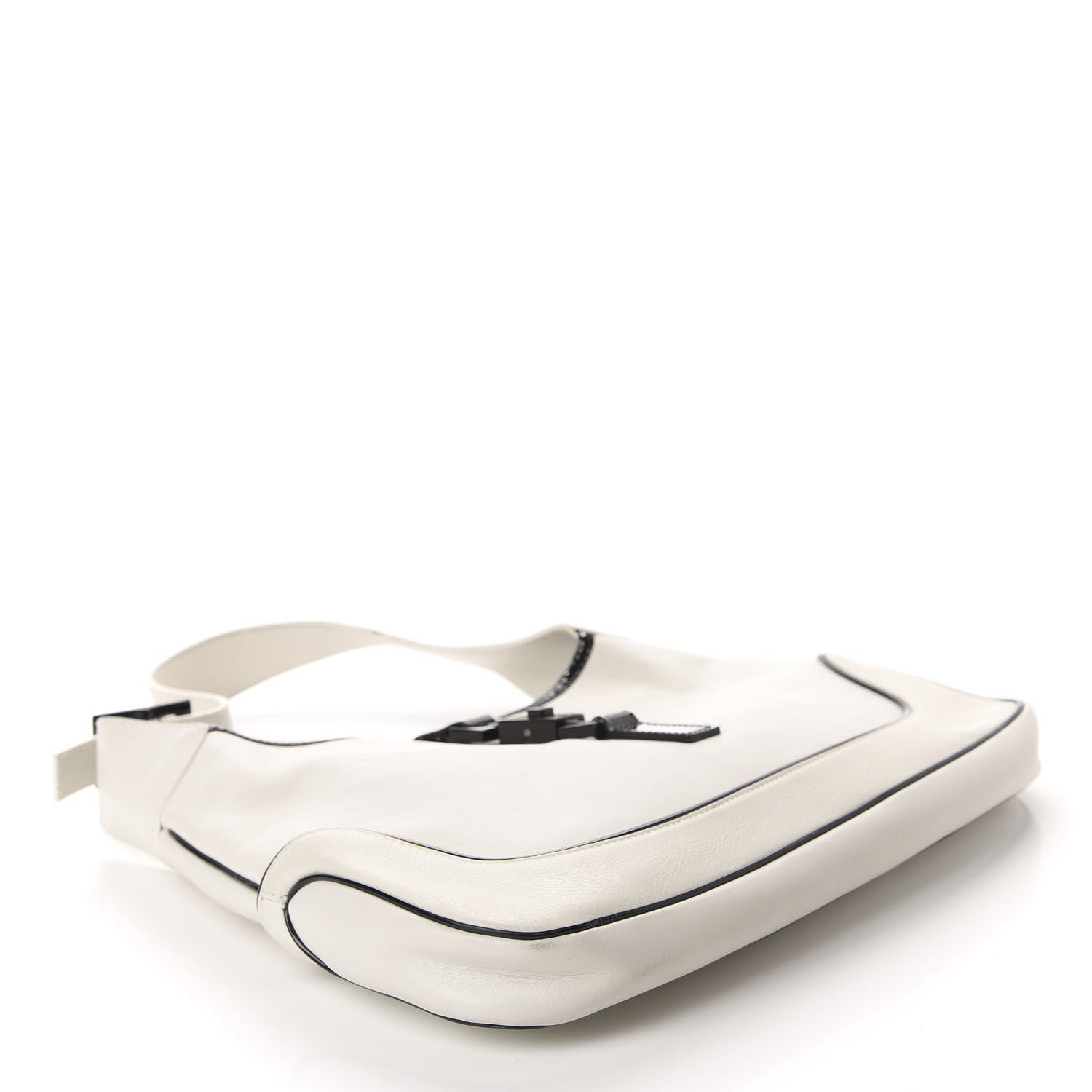 Gucci Calfskin Jackie O Hobo White Black 4 of 11