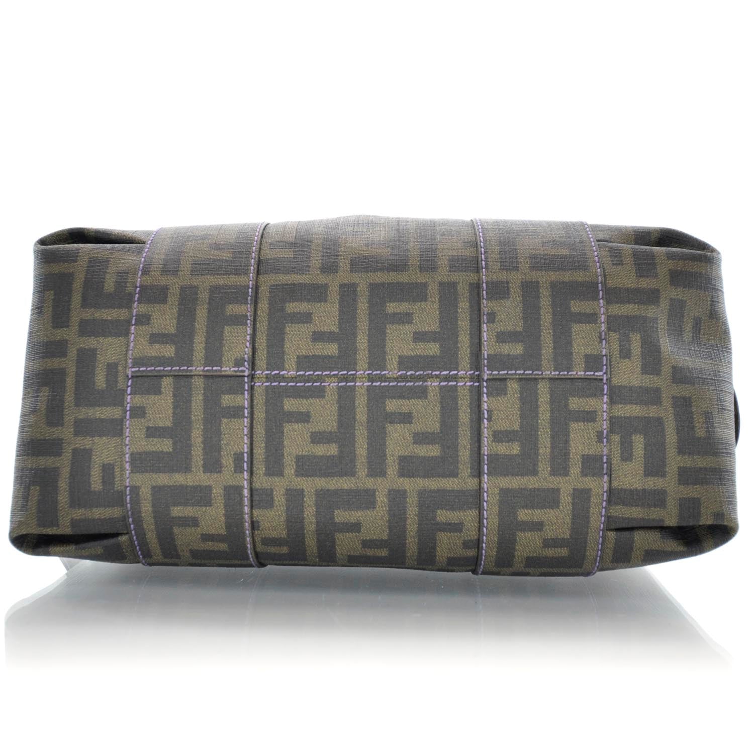 Fendi Zucca Spalmati Bowler Tobacco Viola 6 of 10