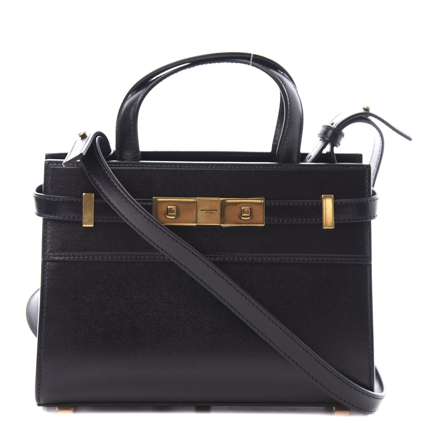 Saint Laurent Smooth Calfskin Manhattan Nano Shopper Tote Black 1 of 8