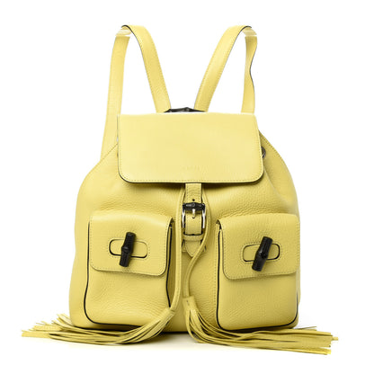 Gucci Cellarius Calfskin Medium Bamboo Backpack Mimosa Flower 1 of 9